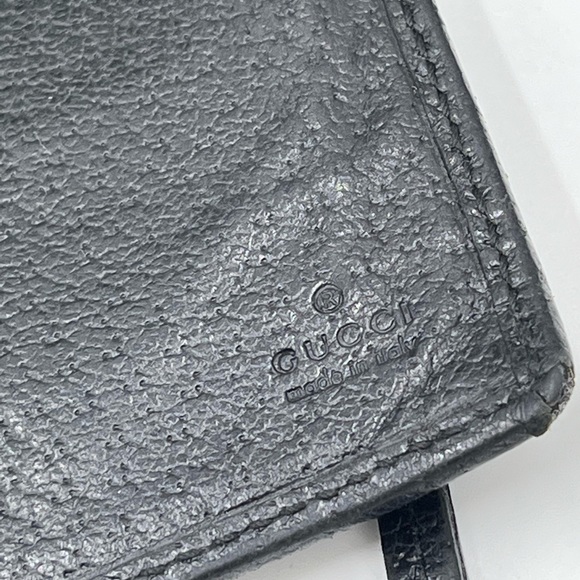 SOLD!!! GUCCI Vintage GG Web Black Canvas and Leather Heritage Collection Wallet - Picture 11 of 14
